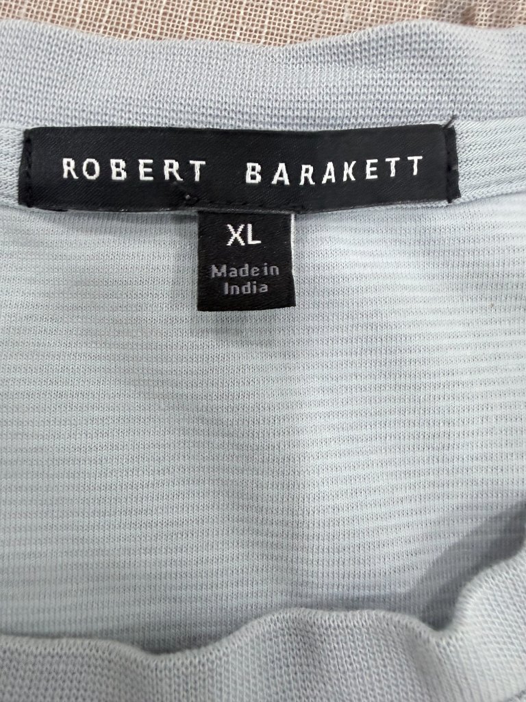 Robert Barakett Hickman T Shirt Xl Light Blue Grey Stretch Luxury Crew Neck — image 4 of 8